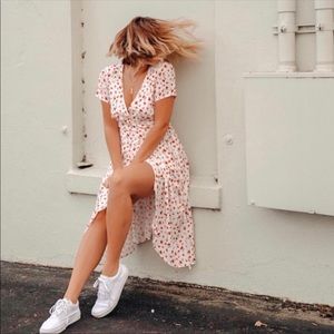 Verge Girl/ Reverse Floral Midi Dress